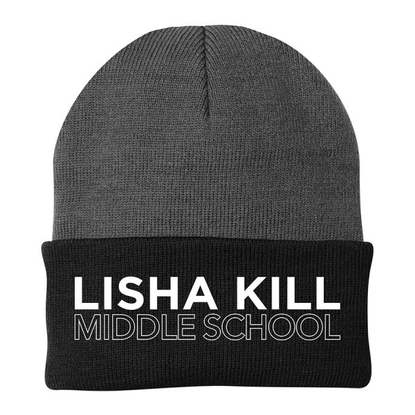 Grey/Black Lisha Kill Middle School Knit Beanie Cap