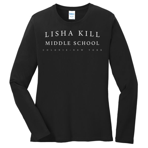 Black Lisha Kill (horizontal) Port and Company Ladies Core Blend Long Sleeve