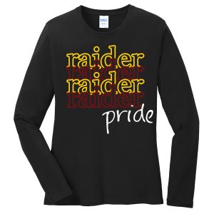 Black Raider Pride Port and Company Ladies Core Blend Long Sleeve