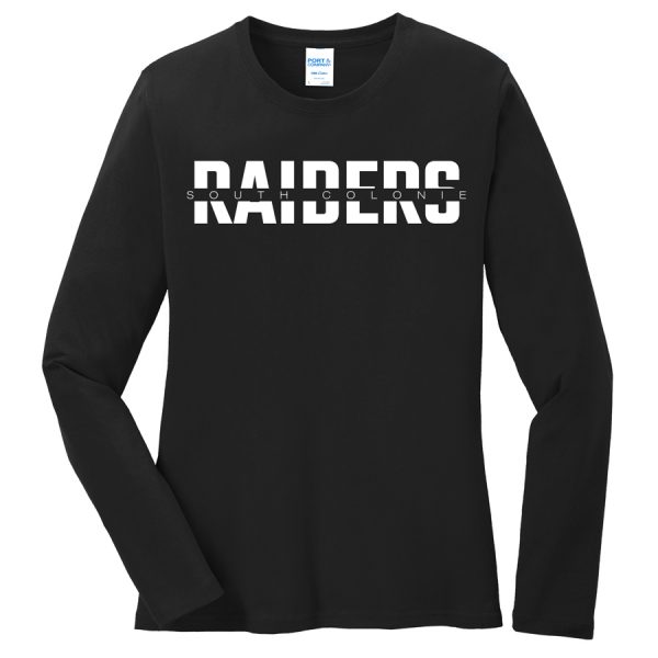 Black Raiders South Colonie Port and Company Ladies Core Blend Long Sleeve