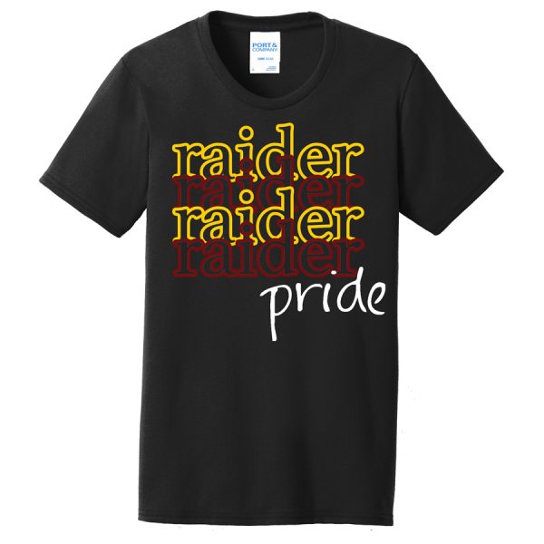 Black Raider Pride Port and Company Ladies Core Blend Tee