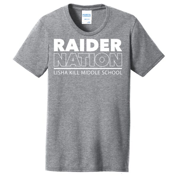 Heather Grey Raider Nation Port and Company Ladies Core Blend Tee