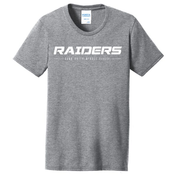 Heather Grey Raiders Lisha Kill Port and Company Ladies Core Blend Tee