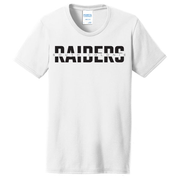 White Raiders South Colonie Port and Company Ladies Core Blend Tee