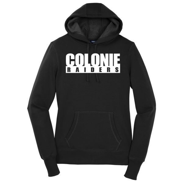 Black Colonie Raiders Ladies Sport-Tek Pullover Hooded Sweatshirt