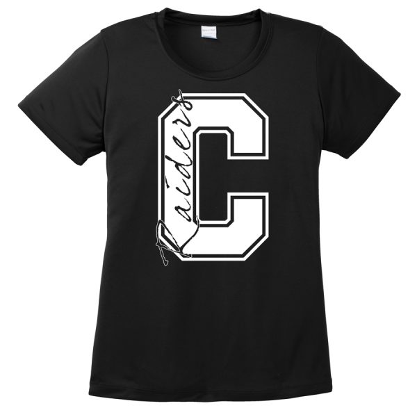 Black C Raiders Ladies Performance Cooling Tee