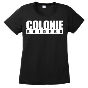 Black Colonie Raiders Ladies Performance Cooling Tee