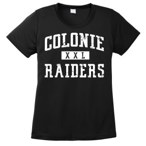 Black Colonie Raiders XXL Ladies Performance Cooling Tee