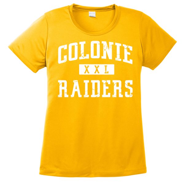 Gold Colonie Raiders XXL Ladies Performance Cooling Tee