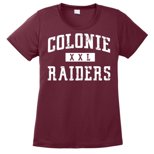 Maroon Colonie Raiders XXL Ladies Performance Cooling Tee