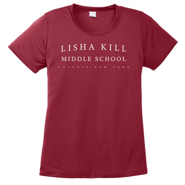 Maroon Lisha Kill (horizontal) Ladies Performance Cooling Tee