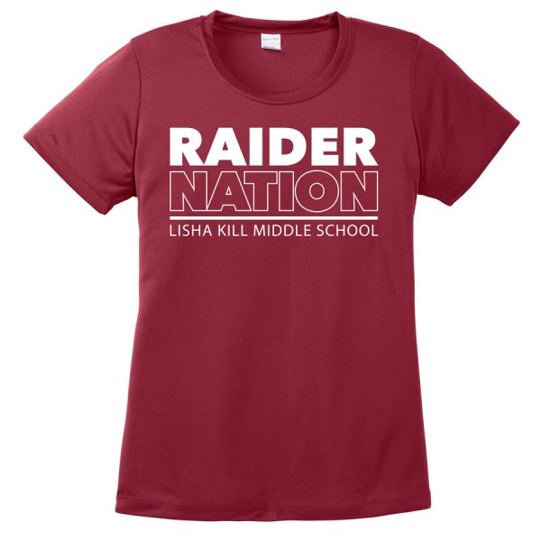 Maroon Raider Nation Ladies Performance Cooling Tee