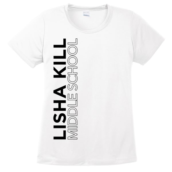 White Lisha Kill (vertical) Ladies Performance Cooling Tee