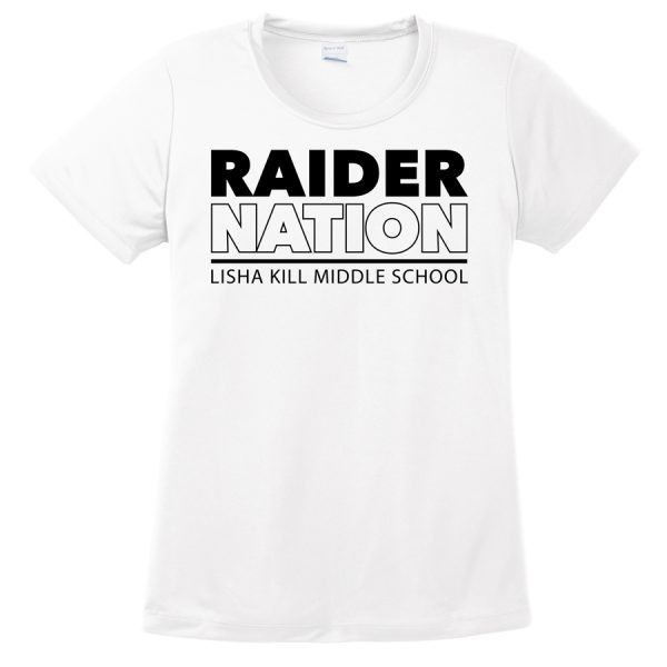 White Raider Nation Ladies Performance Cooling Tee