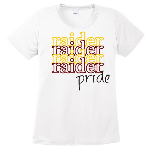 White Raider Pride Ladies Performance Cooling Tee