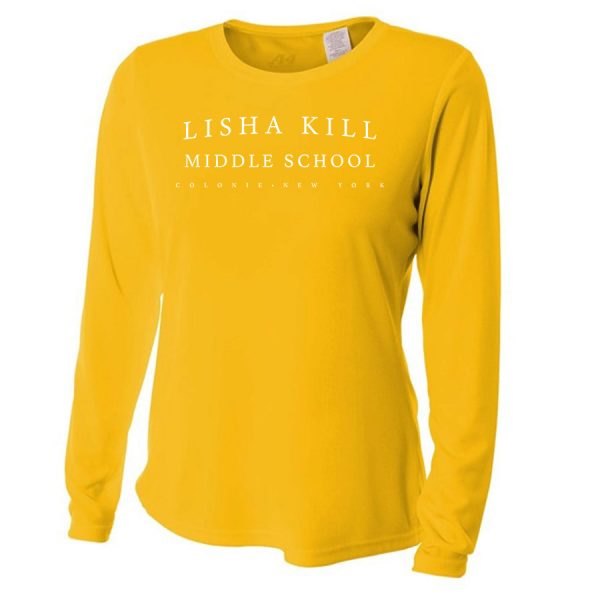 Gold Lisha Kill (horizontal) Ladies Long Sleeve Performance Cooling Tee