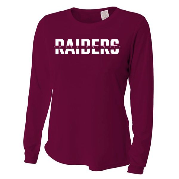 Maroon Raiders South Colonie Ladies Long Sleeve Performance Cooling Tee