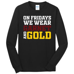 Black Garnet And Gold Port and Company Core Blend Long Sleeve