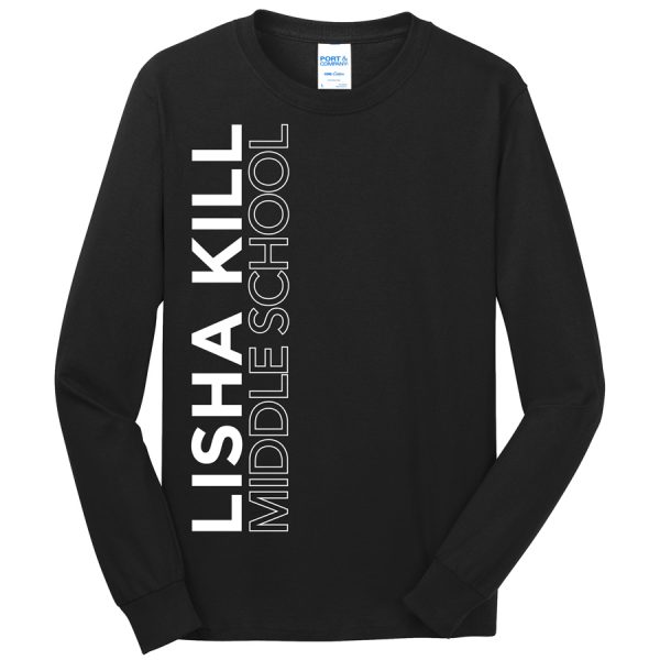 Black Lisha Kill (vertical) Port and Company Core Blend Long Sleeve