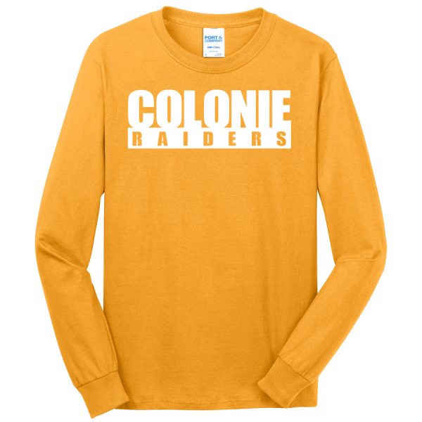 Gold Colonie Raiders Port and Company Core Blend Long Sleeve