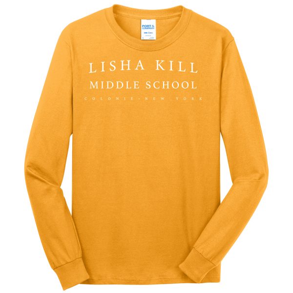 Gold Lisha Kill (horizontal) Port and Company Core Blend Long Sleeve