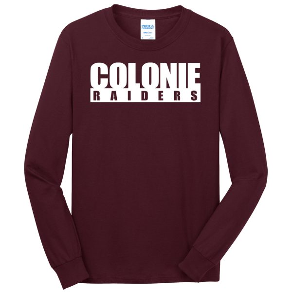 Maroon Colonie Raiders Port and Company Core Blend Long Sleeve