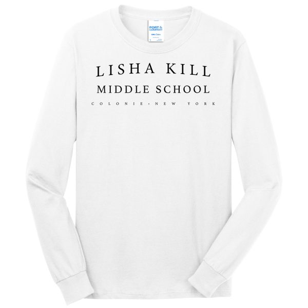 White Lisha Kill (horizontal) Port and Company Core Blend Long Sleeve