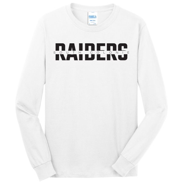 White Raiders South Colonie Port and Company Core Blend Long Sleeve