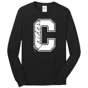 Black C Raiders Port and Company Youth Long Sleeve Core Blend Tee