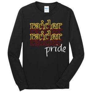 Black Raider Pride Port and Company Youth Long Sleeve Core Blend Tee