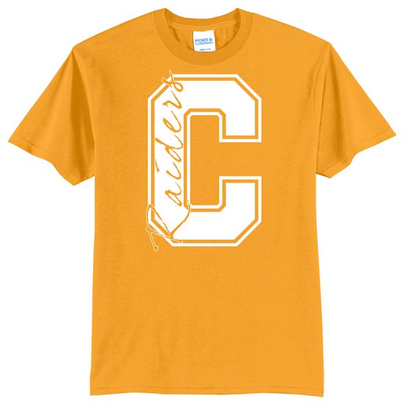 Gold C Raiders Port and Company Core Blend Tee