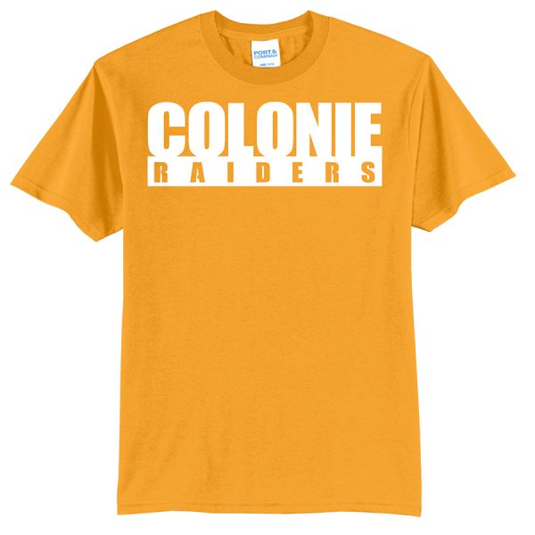 Gold Colonie Raiders Port and Company Core Blend Tee