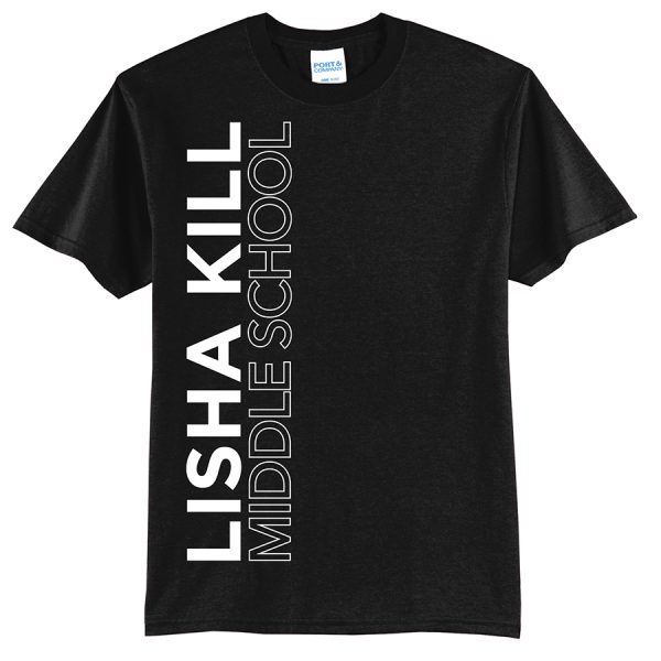 Black Lisha Kill (vertical) Port and Company Youth Core Blend Tee