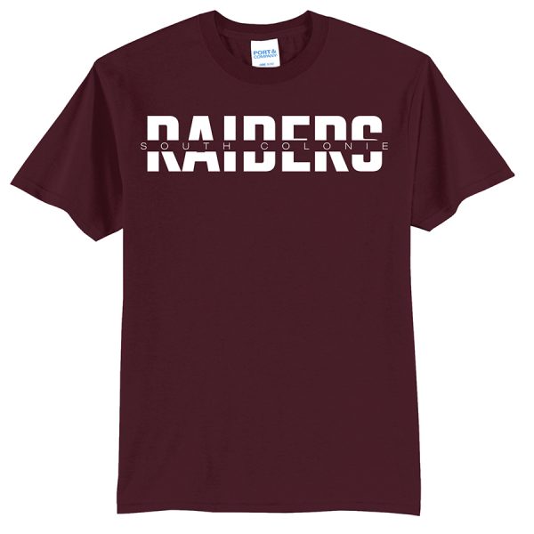 Maroon Raiders South Colonie Port and Company Youth Core Blend Tee