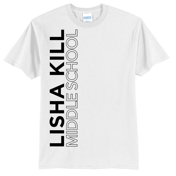 White Lisha Kill (vertical) Port and Company Youth Core Blend Tee