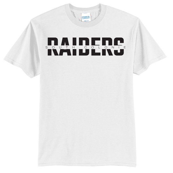 White Raiders South Colonie Port and Company Youth Core Blend Tee