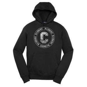 Black C Raiders Circle Sport-Tek Pullover Hooded Sweatshirt