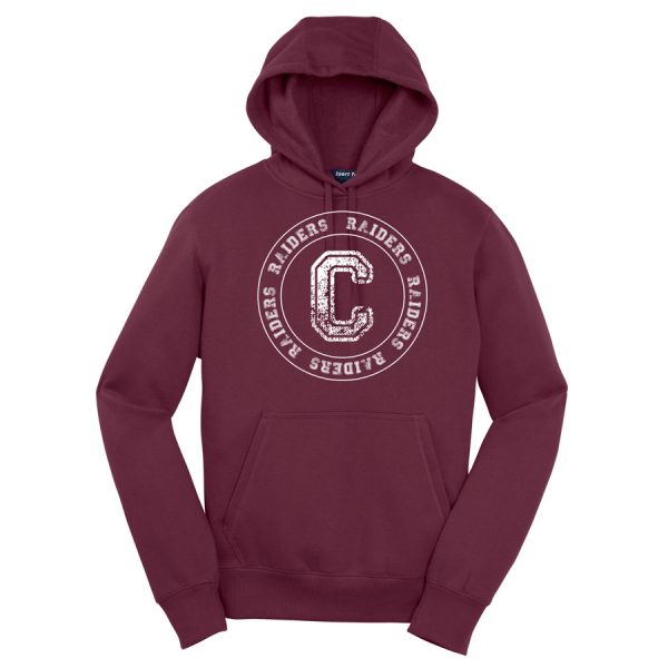 Maroon C Raiders Circle Sport-Tek Pullover Hooded Sweatshirt