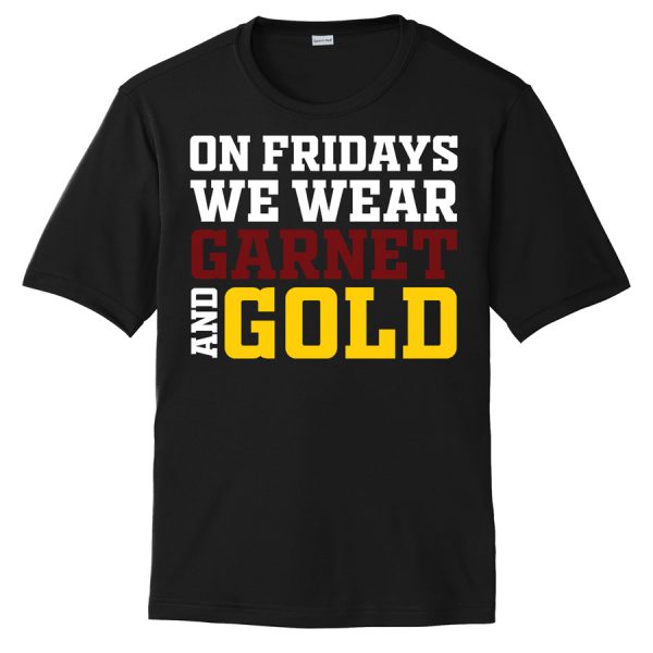 Black Garnet And Gold Performance Cooling Tee