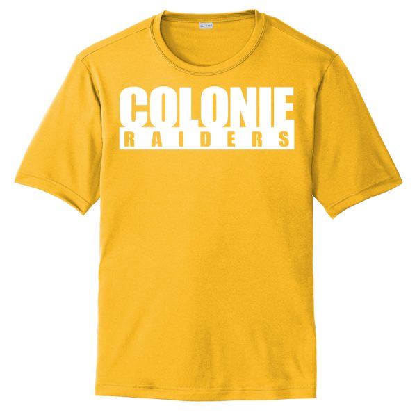 Gold Colonie Raiders Performance Cooling Tee