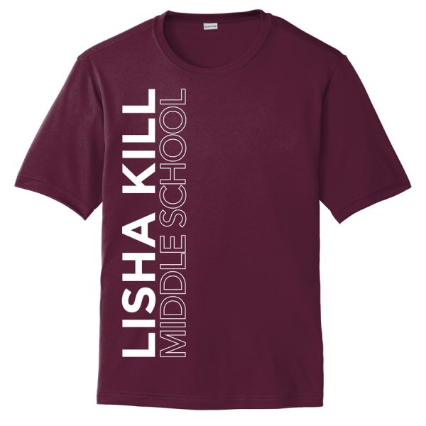 Maroon Lisha Kill (vertical) Performance Cooling Tee