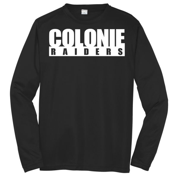 Black Colonie Raiders Long Sleeve Performance Cooling Tee