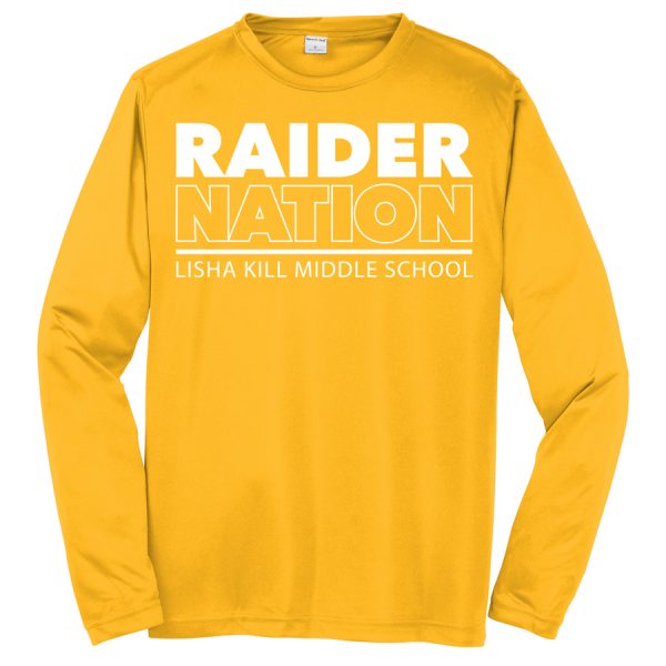 Gold Raider Nation Long Sleeve Performance Cooling Tee