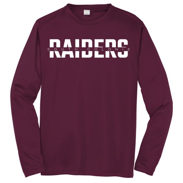 Maroon Raiders South Colonie Long Sleeve Performance Cooling Tee