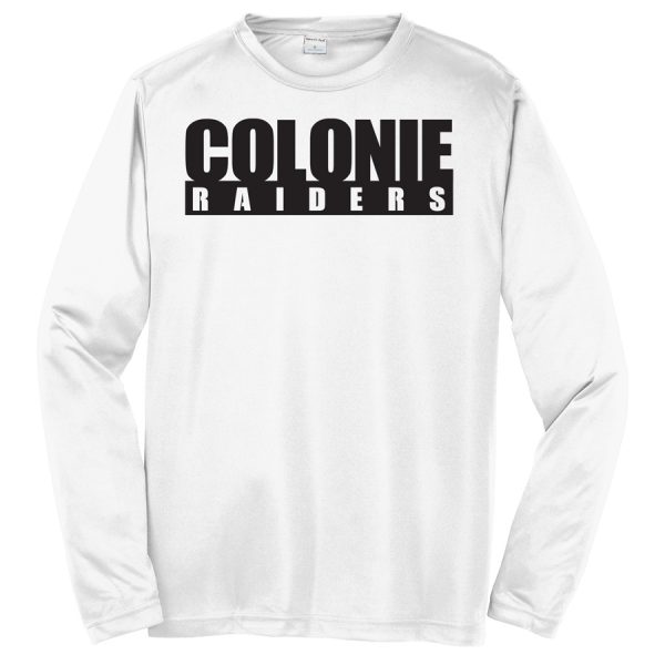 White Colonie Raiders Long Sleeve Performance Cooling Tee