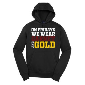 Black Garnet And Gold Youth Sport-Tek Pullover Hooded Sweatshirt