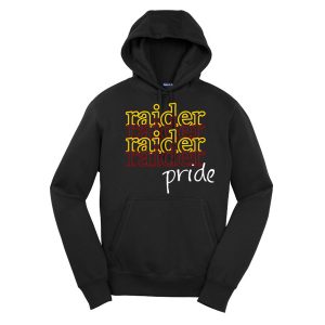 Black Raider Pride Youth Sport-Tek Pullover Hooded Sweatshirt