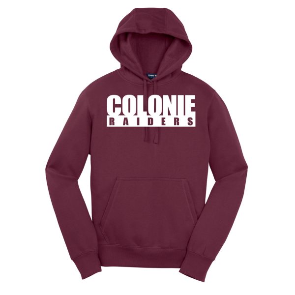 Maroon Colonie Raiders Youth Sport-Tek Pullover Hooded Sweatshirt