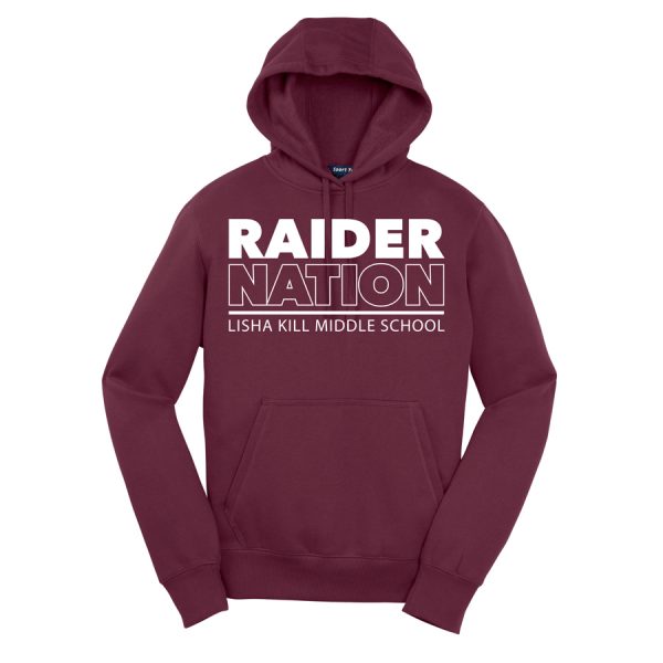 Maroon Raider Nation Youth Sport-Tek Pullover Hooded Sweatshirt