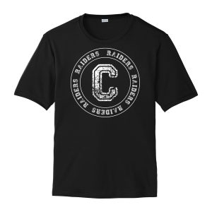 Black C Raiders Circle Youth Performance Cooling Tee